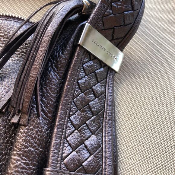 Elliott Lucca  bronze leather shoulder bag - Picture 6 of 12
